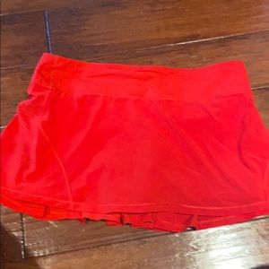 Lululemon red pace rival skirt sz10 nwot